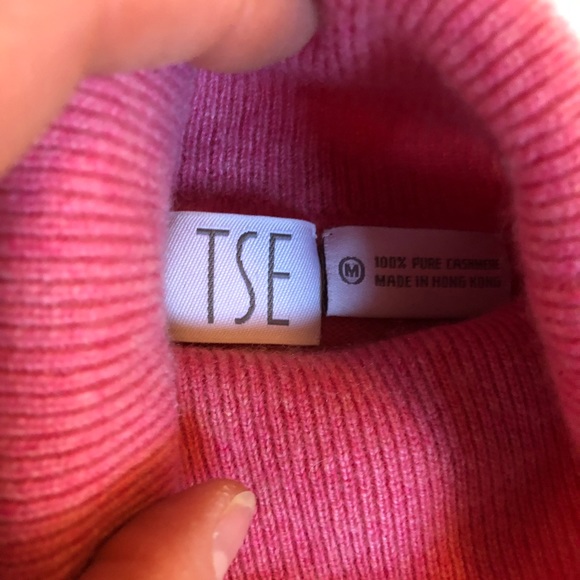 TSE Pink Cashmere Turtleneck Sweater - Picture 3 of 5